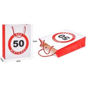 Family dísztasak 26x32x10cm "happy 50 birtday!"