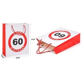 Family dísztasak 26x32x10cm "happy 60 birtday!"