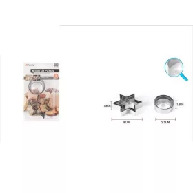 Family kiszúró fém 6db-os csillag és kerek forma