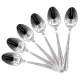 Family lingură desszert rm. Metal 6 buc/set 15CM CU BORDURĂ