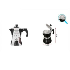   Family cafetieră 3 persoane matt negru inducție/gaz/ceramică plită/electric