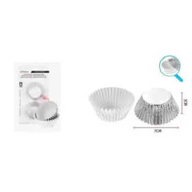 Family muffin forma hârtie argintiu 10cm 20 buc/set