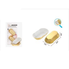 Family muffin forma hârtie auriu 10x7cm 30 buc/set