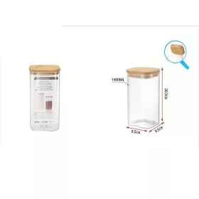 Family üveg tároló bambusz fedőve 1400ml