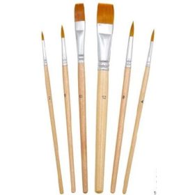 Family pensulă set 6 buc/set natur lemn