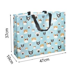 Family TÁSKA TEXTIL NEM SZŐTT 47X37X10CM CICA-KUTYA