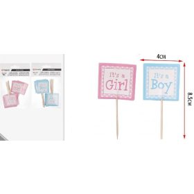 Family torta ornament babavárceas 12 buc 4x8,5cm 2 modele