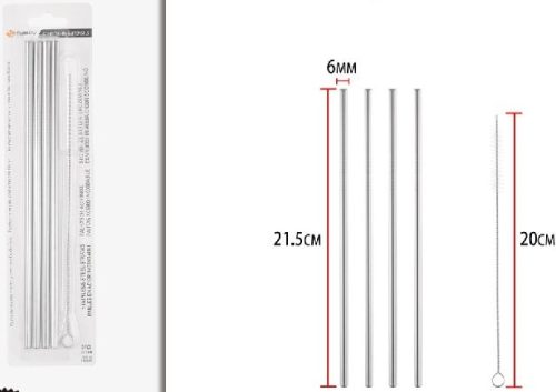 SZÍVÓSZÁL 21,5CMX6MM + KEFE 20CM 5DB-OS SZETT