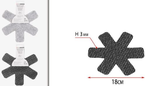 EDÉNYALÁTÉT HATSZÖGLETŰ ÁTM:18CM FEKETE