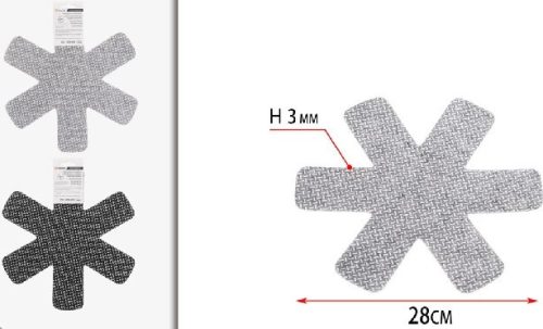 EDÉNYALÁTÉT HATSZÖGLETŰ ÁTM:28CM SZÜRKE
