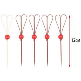 Family bambus frigăruie 12cm roșu mărgele 12 buc