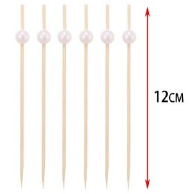 Family bambus frigăruie 12cm alb mărgele 12 buc