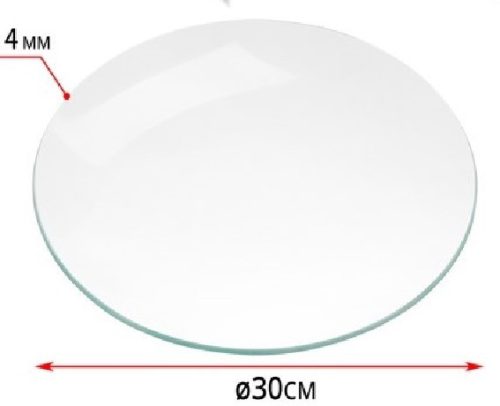 ÜVEGLAP KEREK 30CM D:4MM