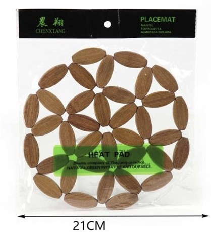 Family alátét bambusz 21cm virág alakú