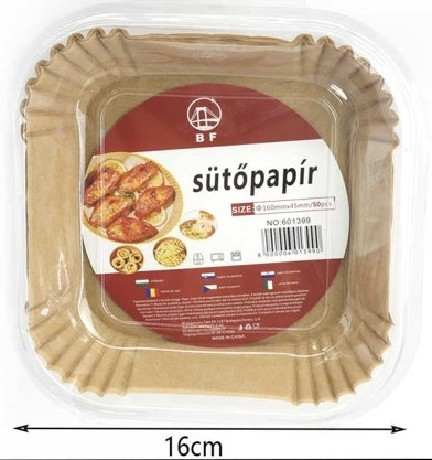 Family sütőpapír air fryer 16cm 50db négyzet alakú