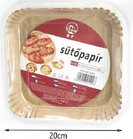 Family sütőpapír air fryer 20cm 50db négyzet alakú