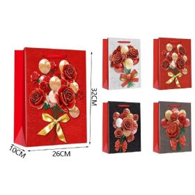 Family dísztasak 26x32x10cm rózsacsokor 4f.