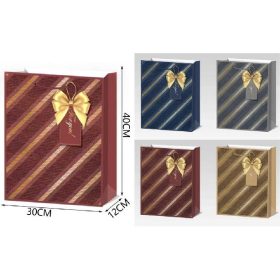 Family dísztasak 30x40x12cm csíkos 4f.