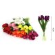 Family művirág tulipán 3 szálas 42cm több féle sz.