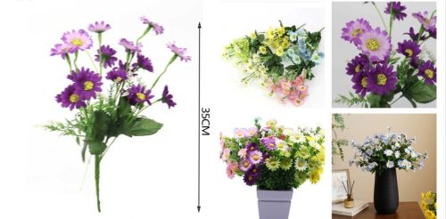 MŰVIRÁG TAVASZI RÓZSA CSOKOR 30CM TÖBBFÉLE SZÍN