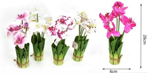 Family művirág orchidea 28x6cm 4f.