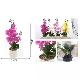   Family művirág orchidea cserepes 48x9,5cm több féle szín