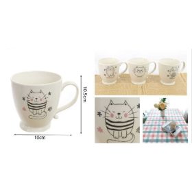 Family cană porțelan cu pisică 10x10,5cm 3 modele 800ml