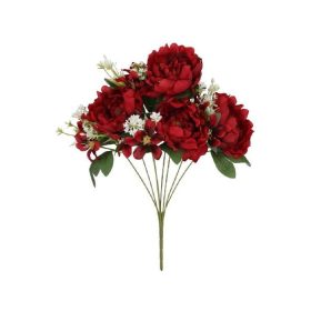   Family floare artificială trandafir csokor 45cm roșu culoare