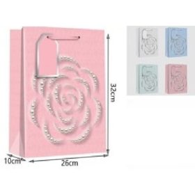 Family pungă decorativă 26x32x10cm 4 modele trandafir