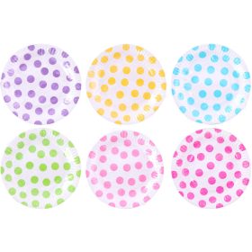 Family farfurie 18cm hârtie 6 buc 6 modele cu buline