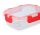 Family recipient pentru alimente 390ml 15,5x11,5cm de borosilicat sticlă + plastic cu clips capac