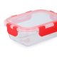 Family recipient pentru alimente 390ml 15,5x11,5cm de borosilicat sticlă + plastic cu clips capac