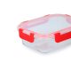 Family recipient pentru alimente 620ml 18,2x13,5x6cm de borosilicat sticlă + plastic cu clips capac