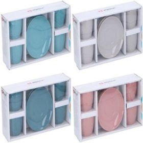 Family ceașcă + suport espresso 90ml 4 persoane 4 culori