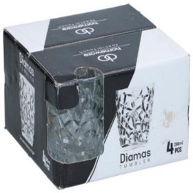 Family pahar sticlă "diamas" 280ml 4 buc