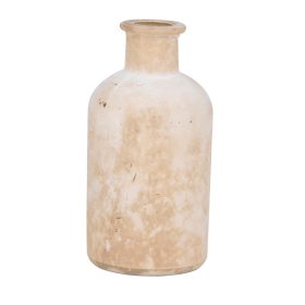 Family vază sticlă alb 6,5x6,5x13cm