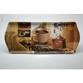 Family zserbós tálca 38*16,5*2cm műa, kávés