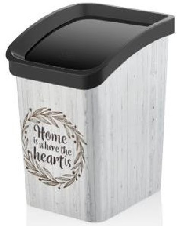 Family szemetes billenős fedővel 6L "home"