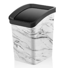   Family coș de gunoi basculant cu capac 3,3l 'marmură'