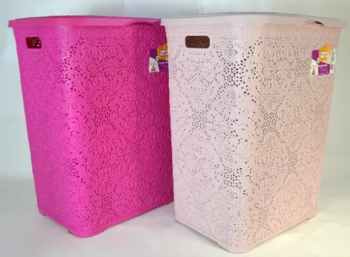 SZENNYESTARTÓ FEDELES MŰA. 60L, VEGYES SZÍN "LACE" 55,5*43,5*37,2CM