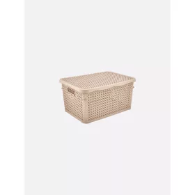   TÁROLÓDOBOZ SZÖGL. TETŐVEL MŰA. 2,5L 4 SZÍN "PEARL" 10*15,5*22CM