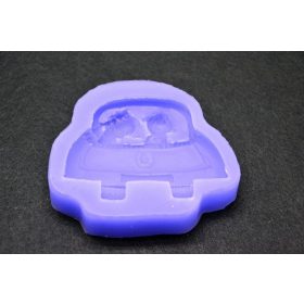   Family marcipán/fondant mintázó, szilikon, just married autó (10x11,5 cm)