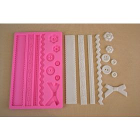   Family marcipán/fondant mintázó, szilikon, babaruha motívum (12,5x20 cm)