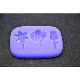   Family marcipán/fondant mintázó, szilikon, virágszál (6,5x10 cm)