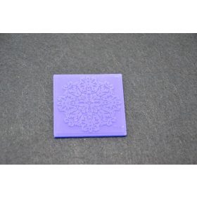   Family marcipán/fondant mintázó, szilikon, lap virág mandala (6,5x6,5 cm)