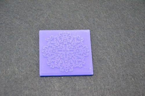 Family marcipán/fondant mintázó, szilikon, lap virág mandala (6,5x6,5 cm)