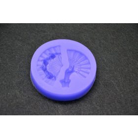 Family marcipán/fondant mintázó, szilikon, legyező (7cm)