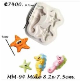   Family marcipán/fondant mintázó 'tengeri csillagok és tengericsikók'