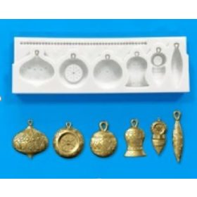   Family marcipán/fondant mintázó karácsonyi függő díszek v.