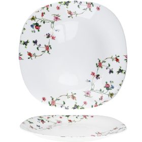 TÁNYÉR LAPOS OPÁL 26,5X26,5CM VIRÁGOS